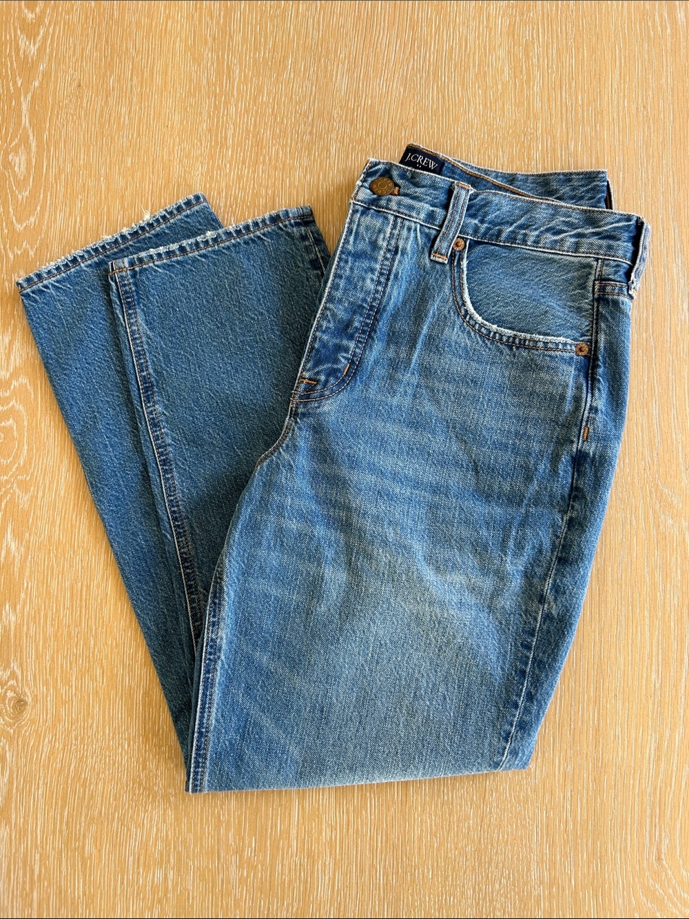 J.Crew Premium Edition High-Rise Straight Jeans Blue Fleur Wash - 28